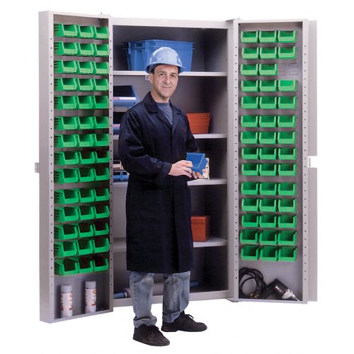 Armoire &agrave; combinaison avec porte creuse, 38" la x 24" p x 72" h, 4 tablettes Trail Hammer and Bolt