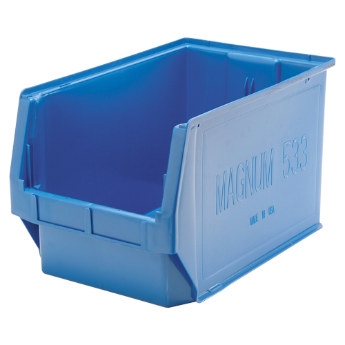 Contenants g&eacute;ants empilables, 12,375" la x 19,75" p x 11,875" h, Bleu Trail Hammer and Bolt