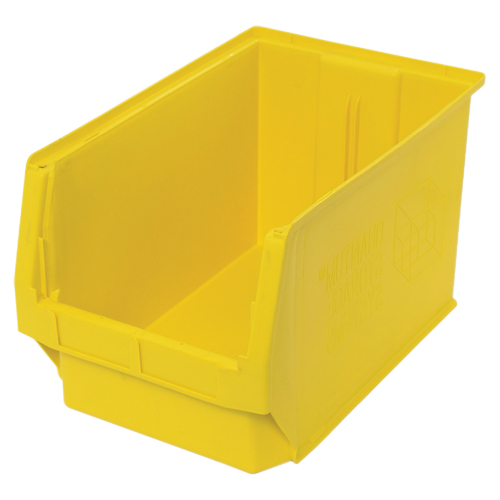 Giant Stacking Containers, 12.375" W x 19.75" D x 11.875" H, Yellow Trail Hammer and Bolt