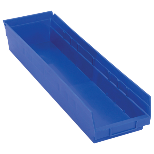 Bacs de rangement pour tablettes, 6-5/8" la x 4" H x 23-5/8" p, Bleu, Capacit&eacute; 50 lb Trail Hammer and Bolt