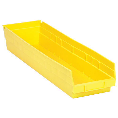 Bacs de rangement pour tablettes, 6-5/8" la x 4" H x 23-5/8" p, Jaune, Capacit&eacute; 50 lb Trail Hammer and Bolt