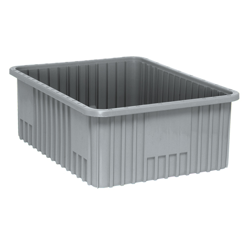 Divider Box&reg; Containers, Plastic, 22.5" W x 17.5" D x 8" H, Grey Trail Hammer and Bolt