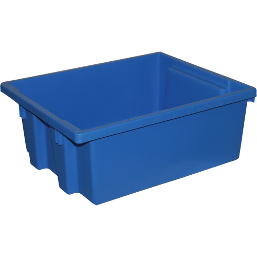Stack-N-Nest&reg; Storage Bins, 6" x 15.25" x 12.25", Blue Trail Hammer and Bolt