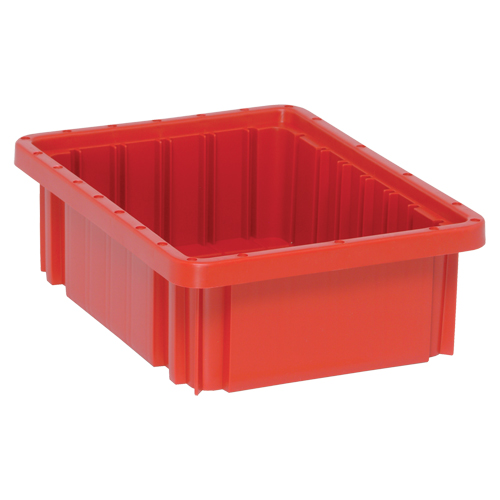 Divider Box&reg; Containers, Plastic, 10.9" W x 8.3" D x 3.5" H, Red Trail Hammer and Bolt