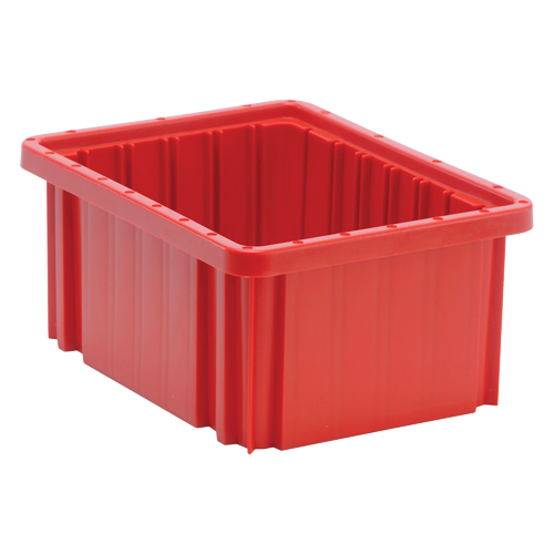 Contenants Divider Box, Plastique, 10,9" la x 8,3" p x 5" h, Rouge Trail Hammer and Bolt