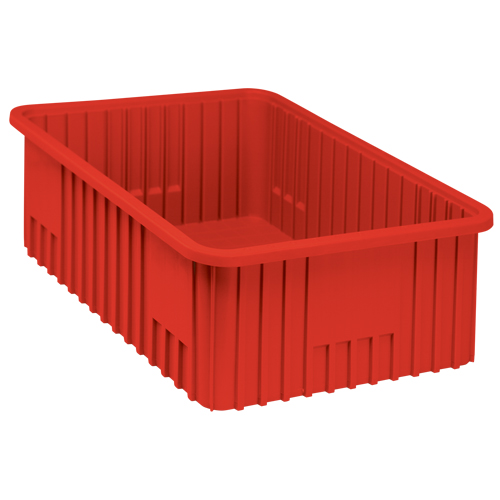 Contenants Divider Box, Plastique, 22,5" la x 17,5" p x 8" h, Rouge Trail Hammer and Bolt