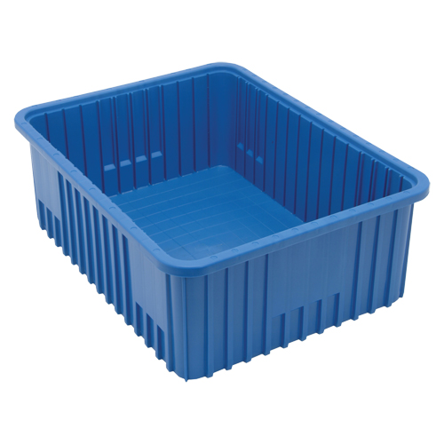 Divider Box&reg; Containers, Plastic, 22.5" W x 17.5" D x 8" H, Blue Trail Hammer and Bolt