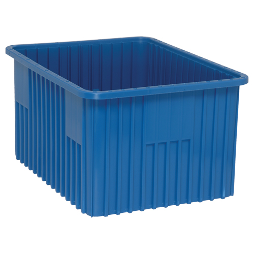 Divider Box&reg; Containers, Plastic, 22.5" W x 17.5" D x 12" H, Blue Trail Hammer and Bolt