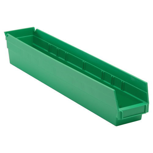 Bac pour &eacute;tag&egrave;re &eacute;conomique, 4-1/8" la, 4" h x 23-5/8" p, Vert Trail Hammer and Bolt