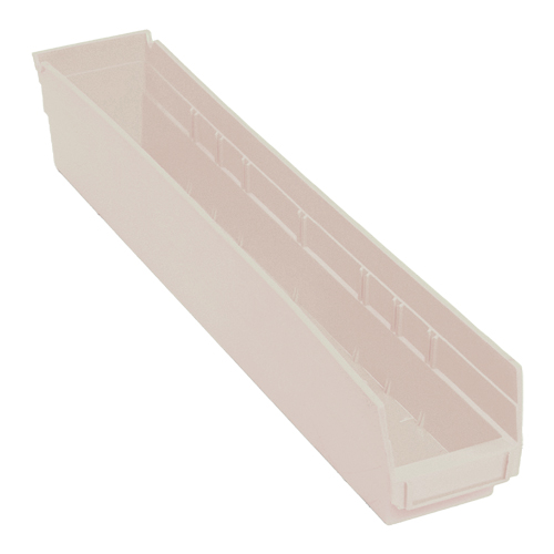 Economy Shelf Bin, 4-1/8" W x 4" H x 23-5/8" D, Ivory Trail Hammer and Bolt