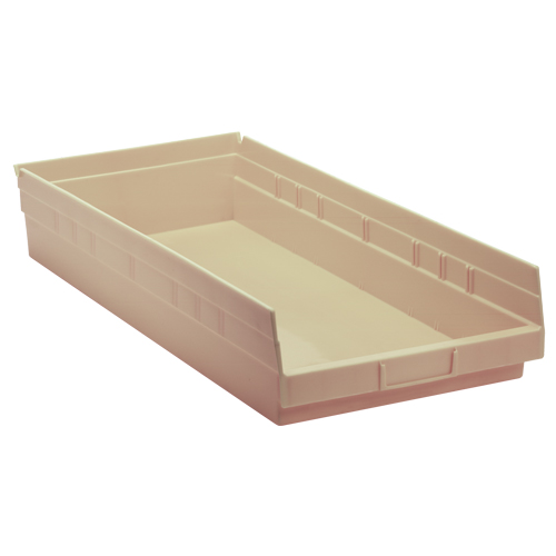 Bac pour &eacute;tag&egrave;re &eacute;conomique, 11-1/8" la x 4" H x 23-5/8" p, Ivoire, Capacit&eacute; 60 lb Trail Hammer and Bolt