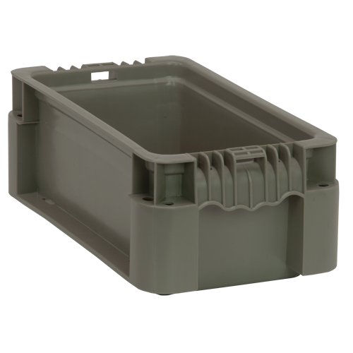 Contenant pliable et empilable, 7" la x 12" p x 5" h, Gris Trail Hammer and Bolt