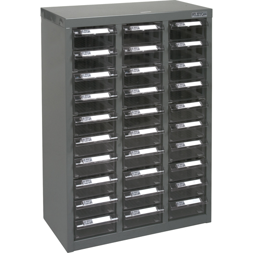 Casiers pour pi&egrave;ces KPC-700, Acier galvanis&eacute;, 30 tiroirs, 17-1/2" x 8-7/10" x 25-3/10", Gris Trail Hammer and Bolt