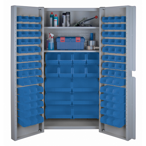 Armoires &agrave; combinaison &agrave; portes creuses, 38" la x 24" p x 72" h, Gris Trail Hammer and Bolt