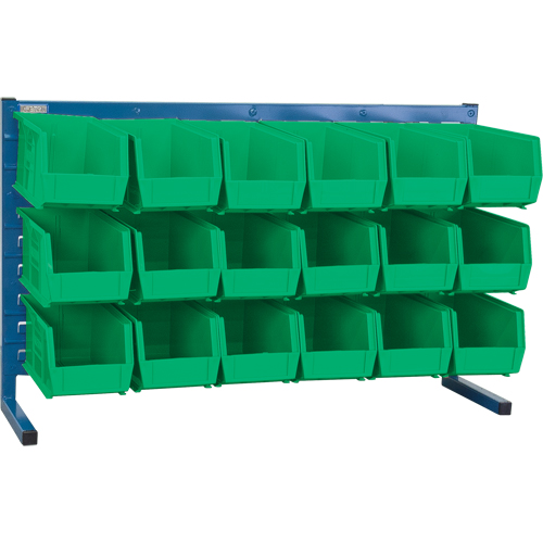 Rayonnage &agrave; persienne avec bacs, 18 bacs, 36" la x 8-1/4" p x 22" h Trail Hammer and Bolt