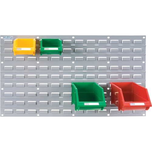 Metal Louvered Panel Bin Support Rack, 32 Bins, 36" W x 1/8" D x 19" H Trail Hammer and Bolt