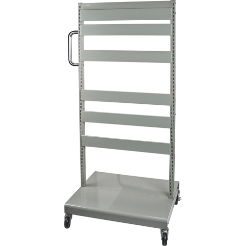 Mobile Tilt Bin Rack - Cart Only, Double-sided, 26-1/4" W x 22" D x 57-1/2" H Trail Hammer and Bolt