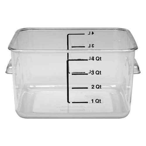 Contenant carr&eacute; &agrave; encombrement r&eacute;duit Rubbermaid, Plastique, Capacit&eacute; de 3,8 L, Transparent Trail Hammer and Bolt