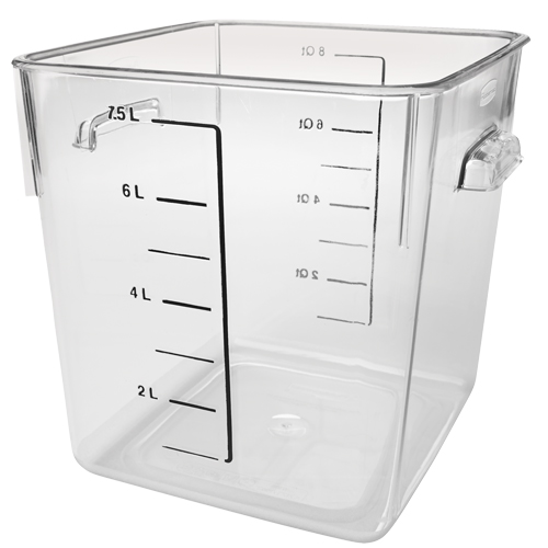 Contenant carr&eacute; &agrave; encombrement r&eacute;duit Rubbermaid, Plastique, Capacit&eacute; de 7,6 L, Transparent Trail Hammer and Bolt