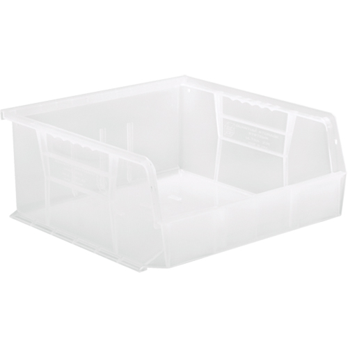 Clear-View Ultra Stack & Hang Bin, 11" W x 5" H x 10-7/8" D, Clear Trail Hammer and Bolt