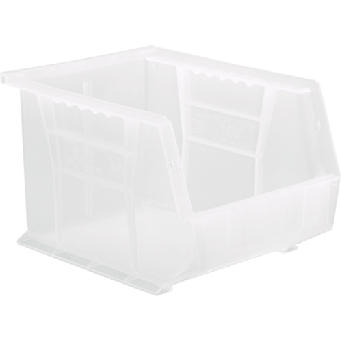 Clear-View Ultra Stack & Hang Bin, 8-1/4" W x 7" H x 10-3/4" D, Clear Trail Hammer and Bolt