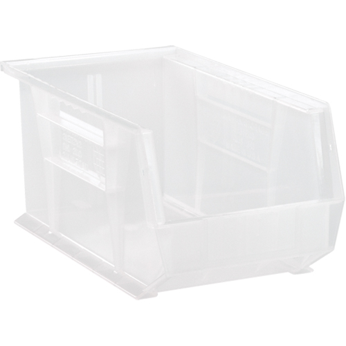 Clear-View Ultra Stack & Hang Bin, 8-1/4" W x 7" H x 14-3/4" D, Clear Trail Hammer and Bolt