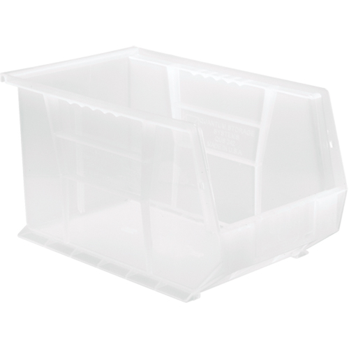 Bac transparent ultra empilable & suspendable, 8-1/4" la, 8" h x 13-5/8" p, Transparent Trail Hammer and Bolt