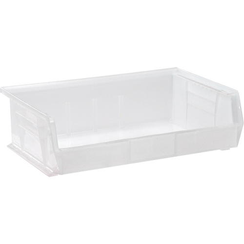 Bac transparent ultra empilable & suspendable, 16-1/2" la, 5" h x 10-7/8" p, Transparent Trail Hammer and Bolt