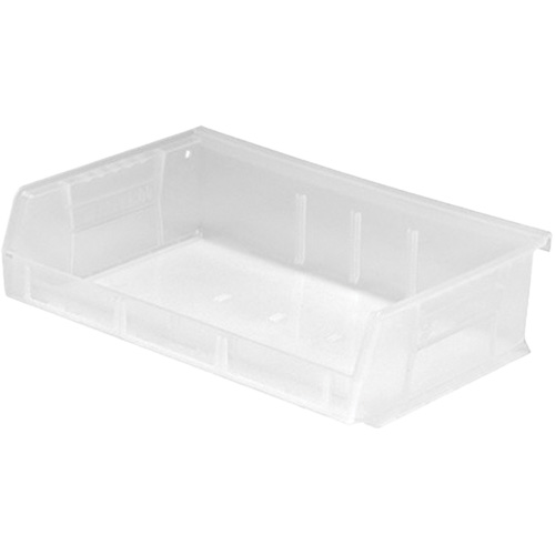 Ultra Stack & Hang Bin, 7-3/8" W x 3" H x 11" D, Clear Trail Hammer and Bolt