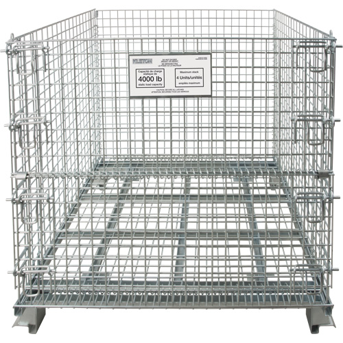 Conteneur repliable en m&eacute;tal grillag&eacute;, 40" la x 32" p x 34" h, Capacit&eacute; de 4000 lb Trail Hammer and Bolt