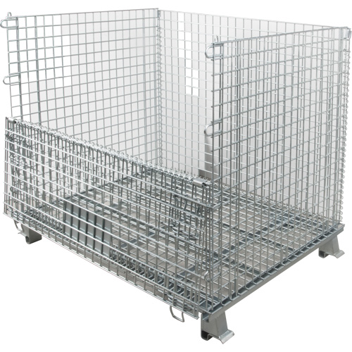 Conteneur repliable en m&eacute;tal grillag&eacute;, 40" la x 32" p x 34" h, Capacit&eacute; de 4000 lb Trail Hammer and Bolt