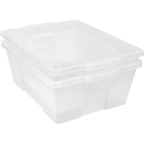 Contenant avec loquets en plastique,  la x 21" p x 7,75" h, Noir Trail Hammer and Bolt