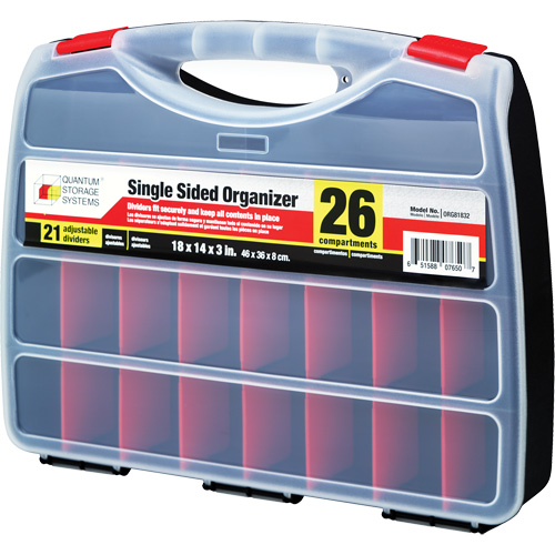 Boîte &agrave; compartiments en plastique, 14" la x 18" p x 3" h, 26 compartiments Trail Hammer and Bolt