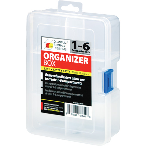 Boîte &agrave; compartiments en plastique, 4,75" la x 6,75" p x 2,25" h, 6 compartiments Trail Hammer and Bolt