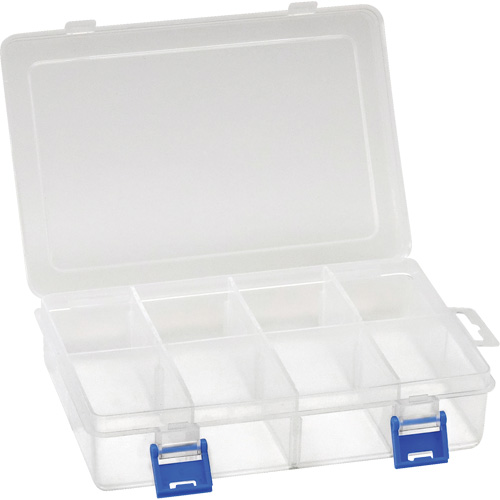 Boîte &agrave; compartiments en plastique, 5,5" la x 7,75" p x 1,75" h, 8 compartiments Trail Hammer and Bolt