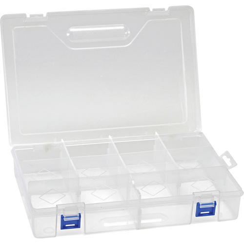 Boîte &agrave; compartiments en plastique, 7,75" la x 11,75" p x 2,2" h, 10 compartiments Trail Hammer and Bolt