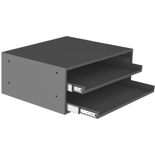 Grande glissi&egrave;re de stockage pour armoire &agrave; compartiments, Acier, 2 compartiments, 20" la x 15-15/16" p, 8-3/16" h, Gris Trail Hammer and Bolt