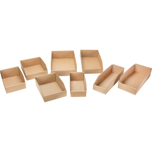 Boîtes profondes en carton ondul&eacute;, 9-3/4" la x 11-1/4" p x 4-1/2" h, Beige Trail Hammer and Bolt