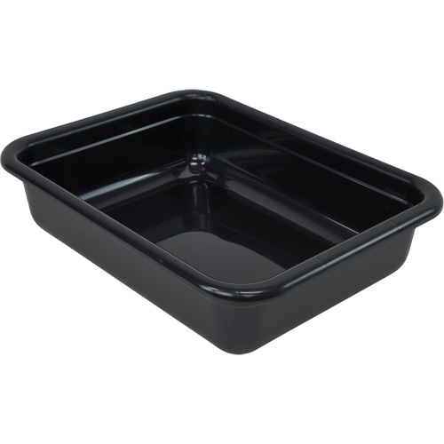 All-Purpose Flat-Bottom Storage Tub, 5" H x 17" D x 22" L, Plastic, Black Trail Hammer and Bolt