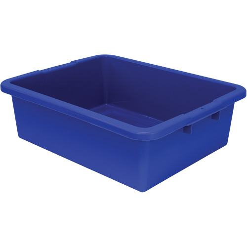 All-Purpose Ribbed-Bottom Storage Tub, 7" H x 17" D x 22" L, Plastic, Blue Trail Hammer and Bolt