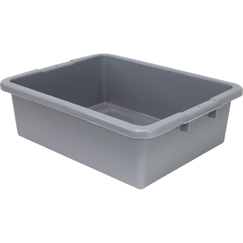 All-Purpose Ribbed-Bottom Storage Tub, 7" H x 17" D x 22" L, Plastic, Grey Trail Hammer and Bolt