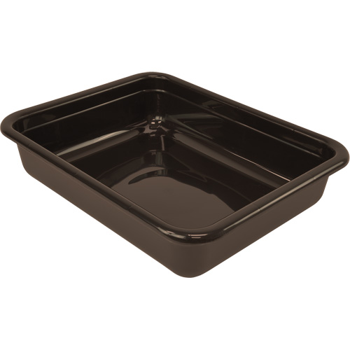 All-Purpose Flat-Bottom Storage Tub, 5" H x 15" D x 20" L, Plastic, Brown Trail Hammer and Bolt