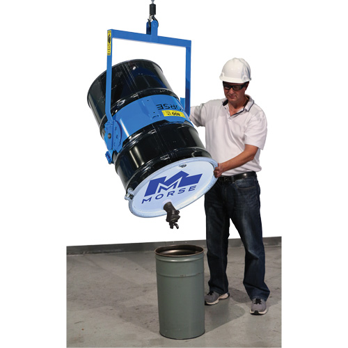 Ensemble de l&egrave;ve-baril manuel inclinable, Baril de 55 gal. US (45 gal. imp.), Capacit&eacute; 800 lb/363 kg Trail Hammer and Bolt