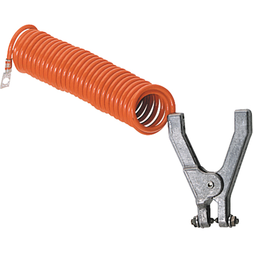 Coiled Grounding Clamps, 360" Long Trail Hammer and Bolt