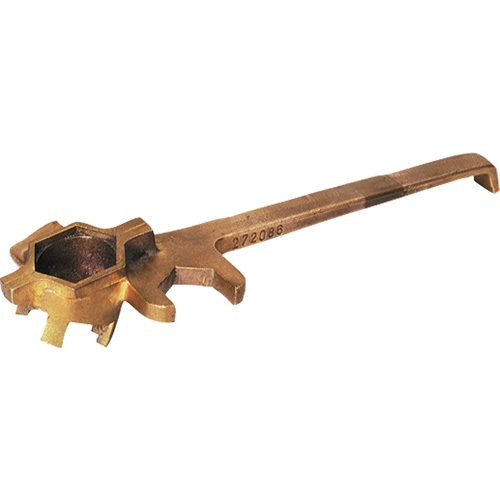 Cl&eacute; anti&eacute;tincelante de luxe pour barils, Ouverture de 1-1/4", Poign&eacute;e 3-1/4", Alliage de bronze Trail Hammer and Bolt