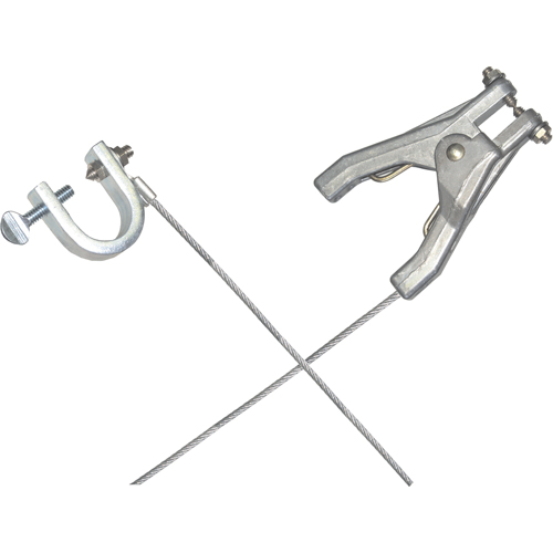 Heavy-Duty Bonding & Grounding Wire Assemblies - Hand Clamps & C-Clamps Trail Hammer and Bolt