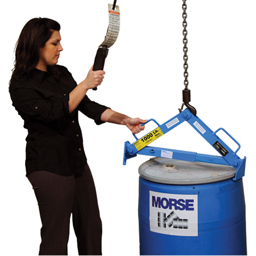 Drum Lifter, 30 - 85 US Gal. (25 - 70 Imperial Gal.), 1000 lbs./454 kg. Cap. Trail Hammer and Bolt