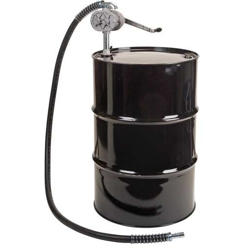 Rotary Lobe Type Drum Pump, Aluminum/Steel, Fits 55 Gal., 1 liter per revolution Trail Hammer and Bolt