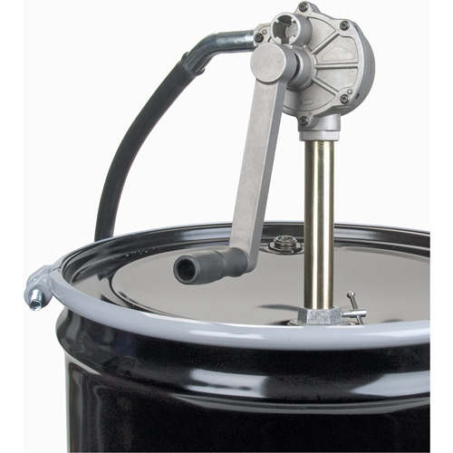 Rotary Type Drum Pump, Aluminum, Fits 15-55 Gal., 6-3/4 oz. per revolution Trail Hammer and Bolt