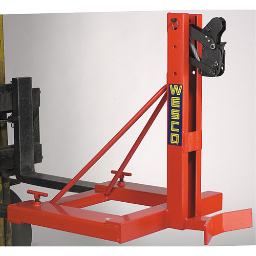 Gator Grip Forklift Attachment for Drum Handling, For 30 US Gal. (25 Imperial Gal.) / 50 US Gal. (41.6 Imperial Gal.) / 80 US Gal. (66.6 Imperial Gal.) Trail Hammer and Bolt